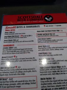 SBC Food Menu