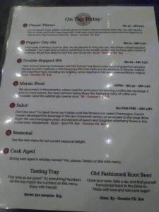 OLD BISBEE Beer Menu 5 19